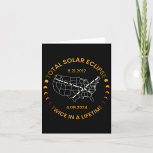 Cartão Eclipse Solar Duas Vezes Na Vida 2024 Total Solar