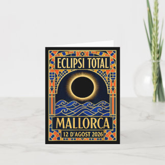 Cartão Eclipse Solar em Maiorca 2026 - Modernista Catalão
