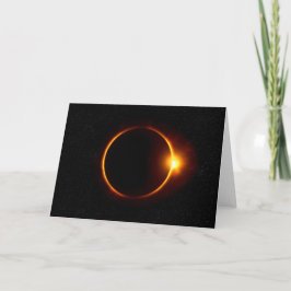 Cartão Eclipse solar Sun escuro & lua