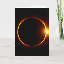Cartão Eclipse solar Sun escuro & lua