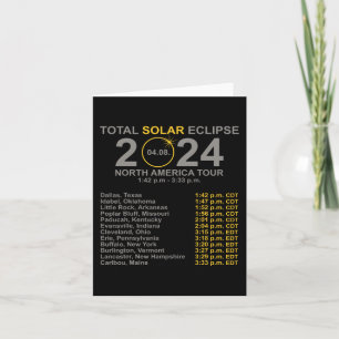 Cartão Eclipse Solar Total 2024 Abril 8 Caminho Do Eclip