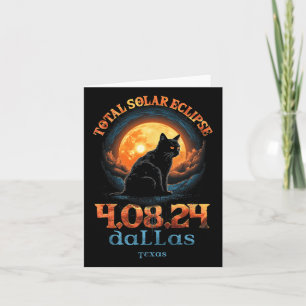 Cartão Eclipse Solar Total 2024 Dallas Texas