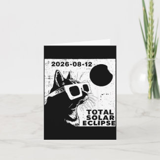 Cartão Eclipse Solar Total 2026 Amante de Gatos