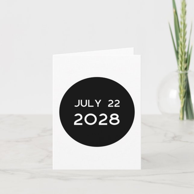 Cartão Eclipse Solar Total 2028 Nova Zelândia  (Frente)