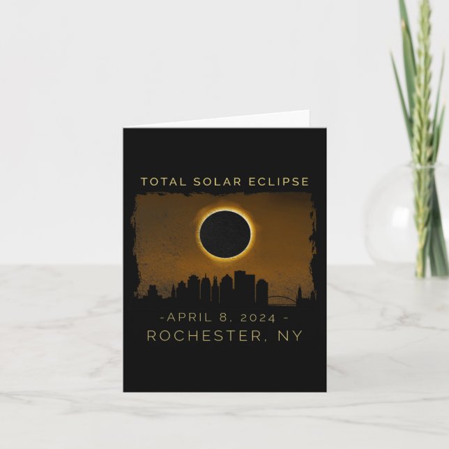 Cartão Eclipse Solar Total Em Rochester Nova York (Frente)