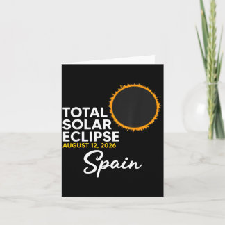 Cartão Eclipse Solar Total na Espanha em 12 de agosto de