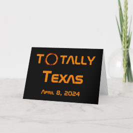 Cartão Eclipse Solar Totalmente Texas 2024