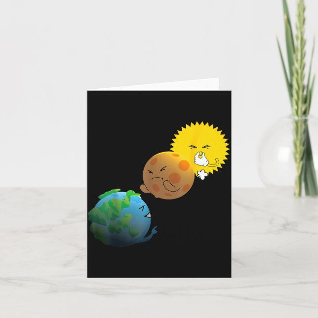 Cartão Eclipse Total Abril 8 Solar (Frente)