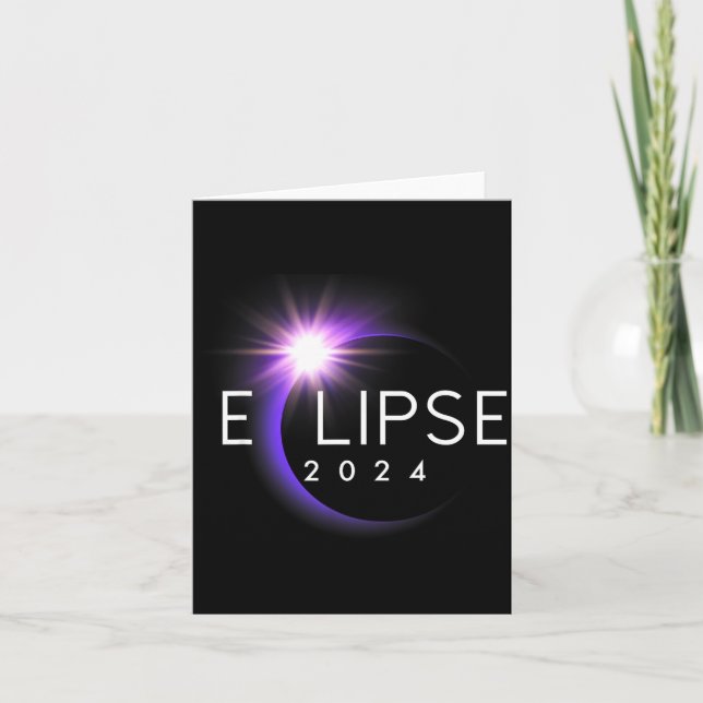 Cartão Eclipse Total da América 04 08 24 Eclipse Total do (Frente)