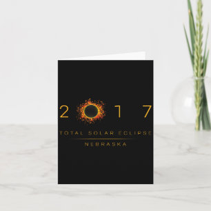 Cartão Eclipse Total do Sol Nebraska 2017 Design