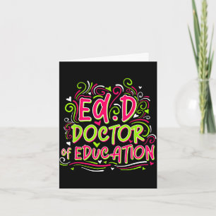 Cartão Edd doutor em educação - para doutor em educação