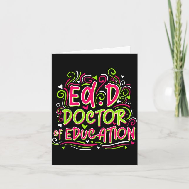 Cartão Edd doutor em educação - para doutor em educação (Frente)