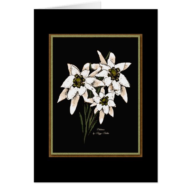 Cartão Edelweiss Flowers (Frente)