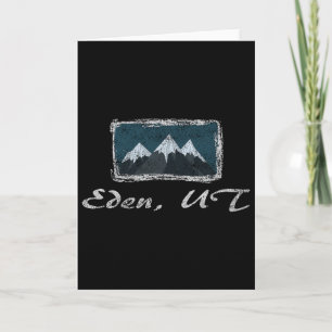 Cartão Eden Vintage Utah Diversão Esqui Inverno