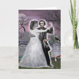 Cartão Edgar Allan Poe e Annabel Lee Eternamente