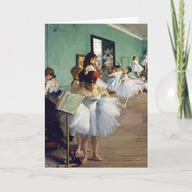 Cartão Edgar Degas - A Classe da Dança (Frente)