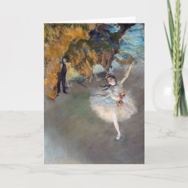 Cartão Edgar Degas - A Estrela / Dançarina no Palco (Frente)