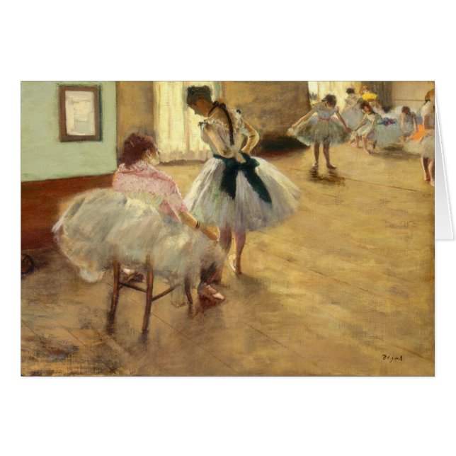Cartão Edgar Degas A Lição Da Dança (Frente horizontal)