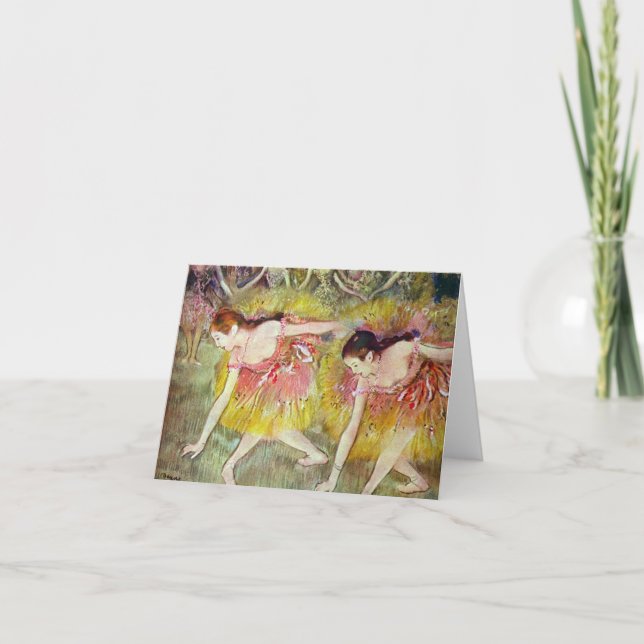 Cartão Edgar Degas - Balés dançarinos (Frente)