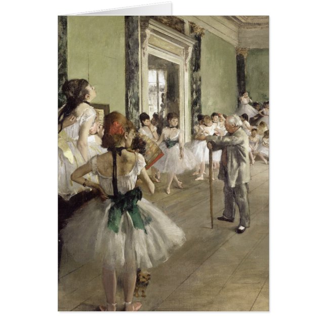 Cartão Edgar Degas| Classe de Balé (Frente)