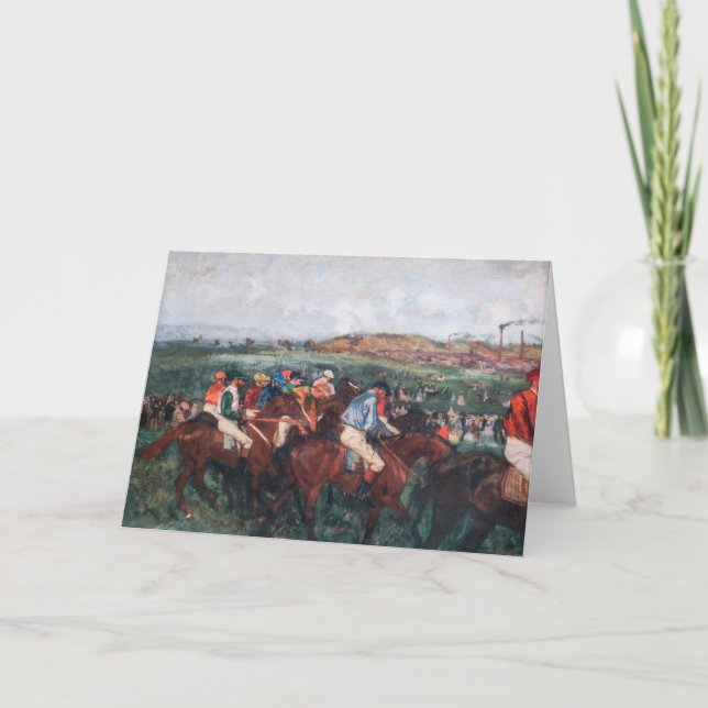 Cartão Edgar Degas - Corrida de Cavalheiros (Frente)