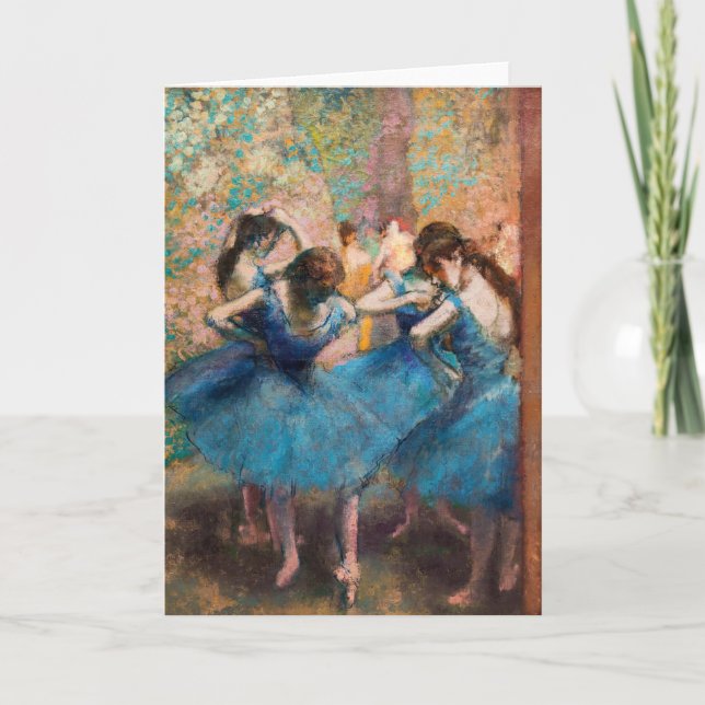 Cartão Edgar Degas - Dançarinas em azul (Frente)