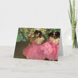 Cartão Edgar Degas - Dançarinos a rosa