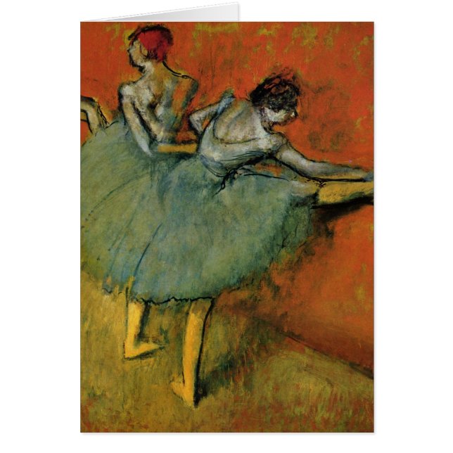Cartão Edgar Degas | Dançarinos no Bar (Frente)