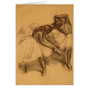 Cartão Edgar Degas   Dois Dançarinos