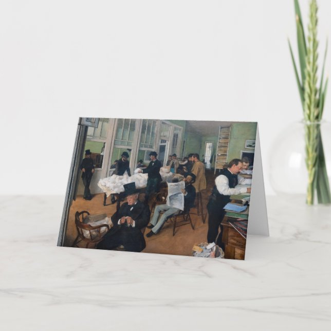 Cartão Edgar Degas - Escritório de Algodão em Nova Orlean (Frente)