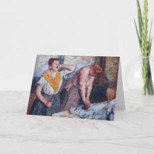 Cartão Edgar Degas - Mulheres Passando Roupa