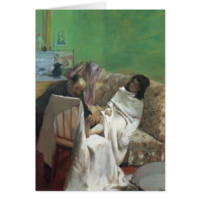 Cartão Edgar Degas | O pedicure, 1873 (Frente)