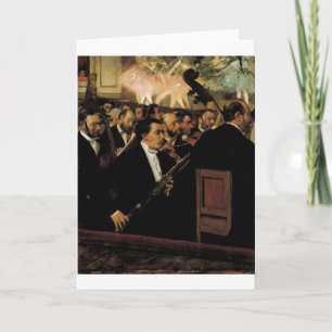 Cartão Edgar Degas - Orcchestra do clarinete 1870 da