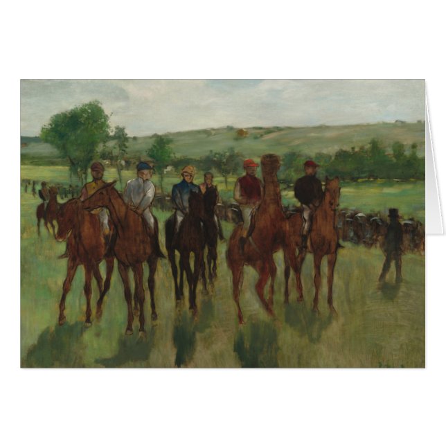 Cartão Edgar Degas | os cavaleiros (Frente Horizontal)