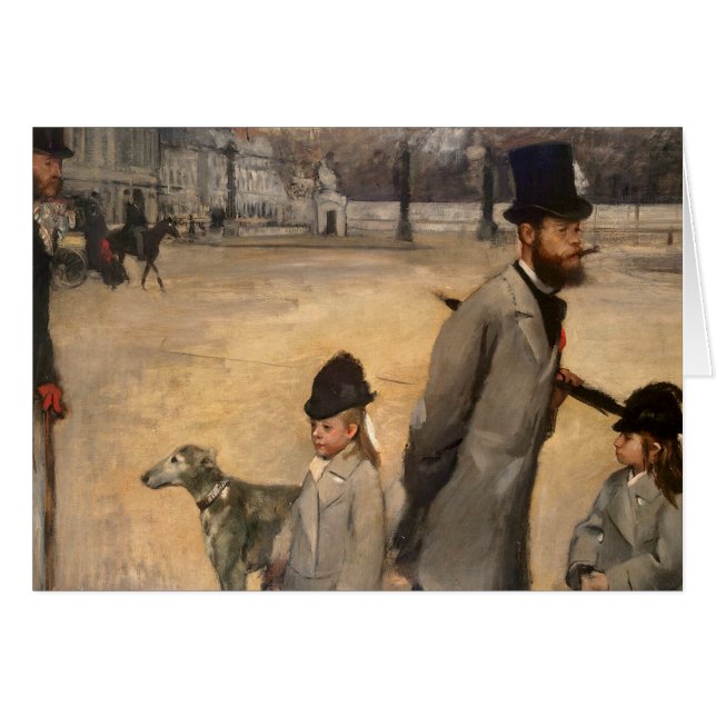 Cartão Edgar Degas| Place de la Concorde, 1875 (Frente Horizontal)