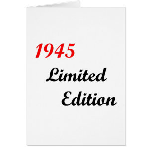 Cartão Edição 1945 limitada