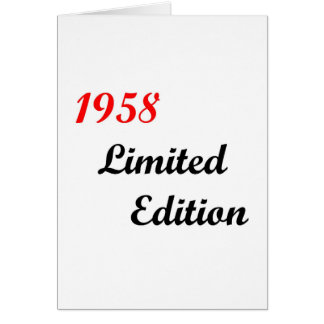Cartão Edição 1958 limitada