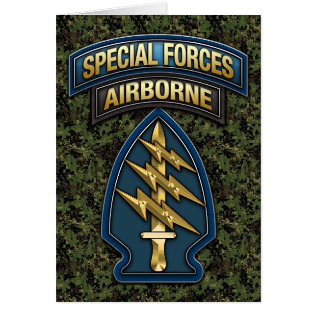 Cartão Edição especial de SSI das boinas verdes (Frente)