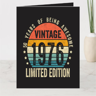 Cartão Edição Limitada de Aniversário de 50 anos Vintage
