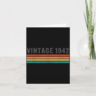 Cartão Edição Limitada Vintage 1942 - Presente de 83º Ani