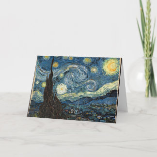 Cartão edição noturna de vangogh