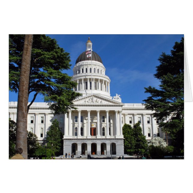 Cartão Edifício de Capitólio Estadual - CA de Sacramento (Frente Horizontal)