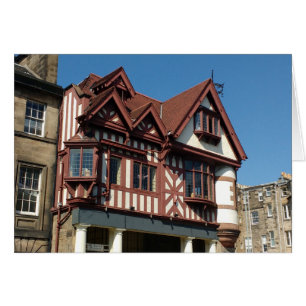 Cartão Edifício de carvalho Tudor, Edimburgo, Escócia