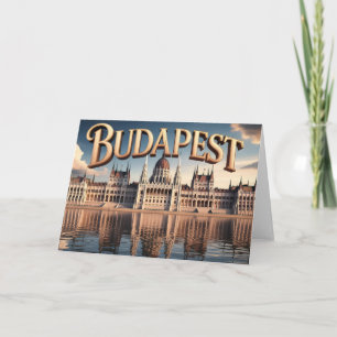 Cartão Edifício do Parlamento Húngaro em Budapeste