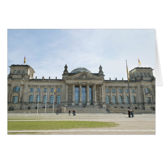 Cartão Edifício do Reichstag em Berlim (Frente Horizontal)