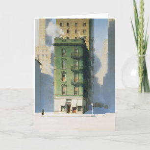 Cartão Edifício Verde no Inverno de Nova York