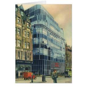 Cartão Edifício Vintage Daily Express na Fleet Street