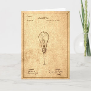 Cartão Edison Bulb Patent