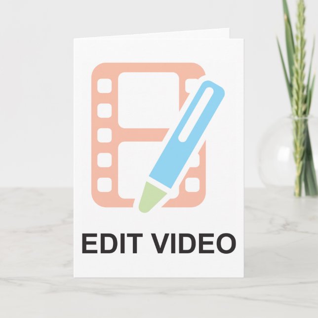 Cartão Editar placas de saudação de vídeo (Frente)