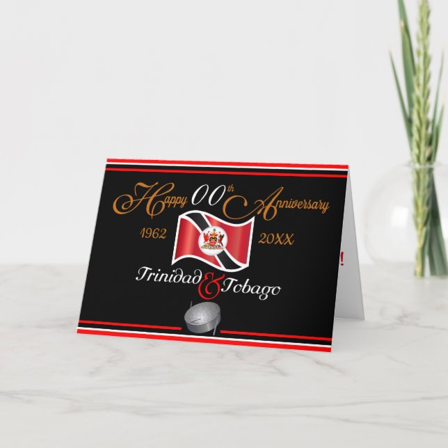 Cartão Editável - Feliz Aniversário da Independência de T (Frente)